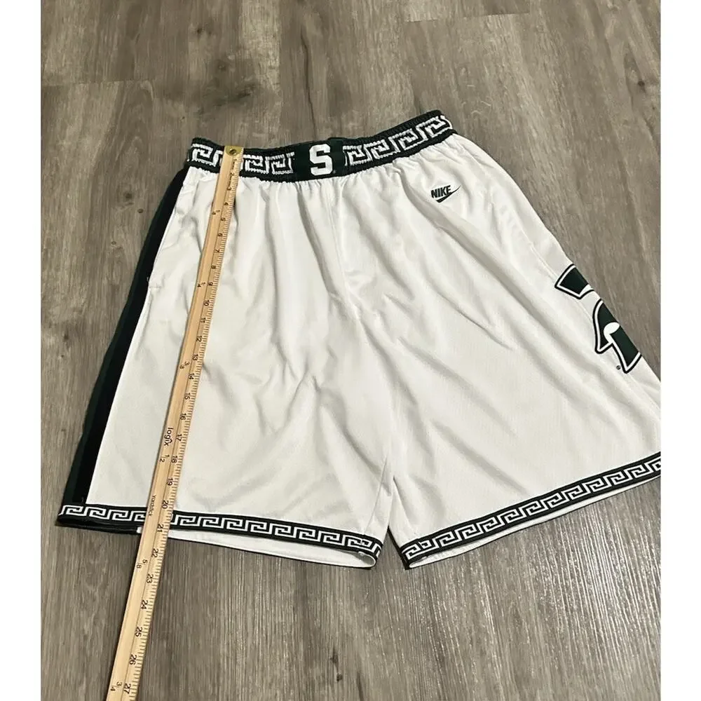 Nike Michigan State Spartans Basketball Shorts Mens XL Throwback Game Player
